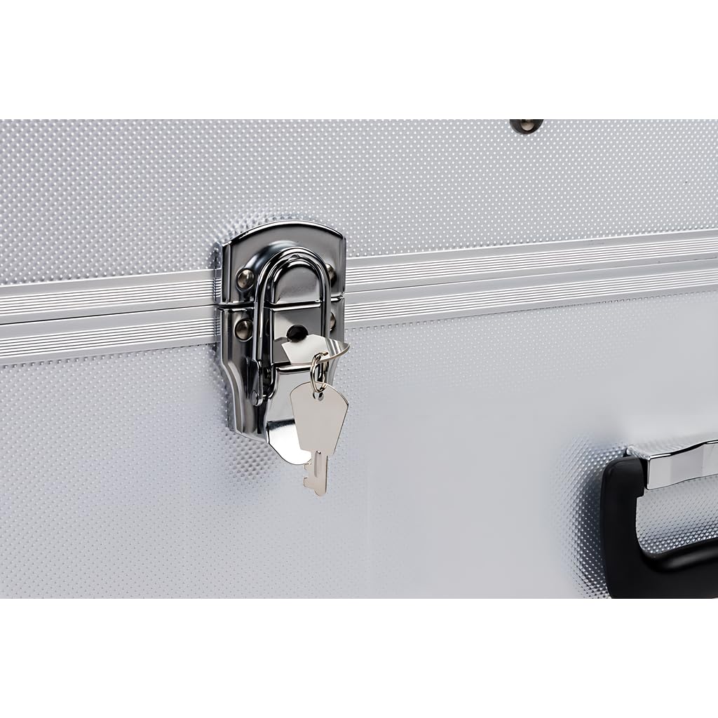 Kreher® Transportkoffer 100L - Robuster Werkzeugkoffer mit Aluminiumrahmen & ABS-Korpus, abschließbar, Metallverschlüsse, Neopren-Innenraum - Große Aufbewahrungsbox für Werkzeug, Kamera & Elektronik