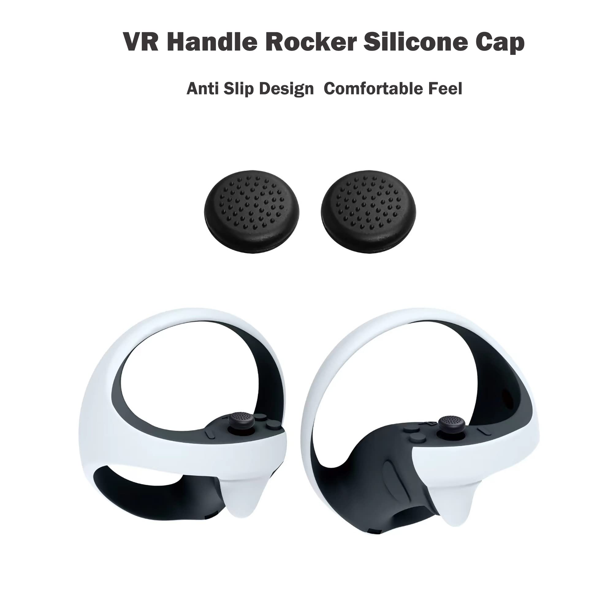 Ensemble de coques de protection VR compatible avec PS VR2, casque VR en silicone, coque d'objectif, coussinets antidérapants en silicone, capuchon à bascule