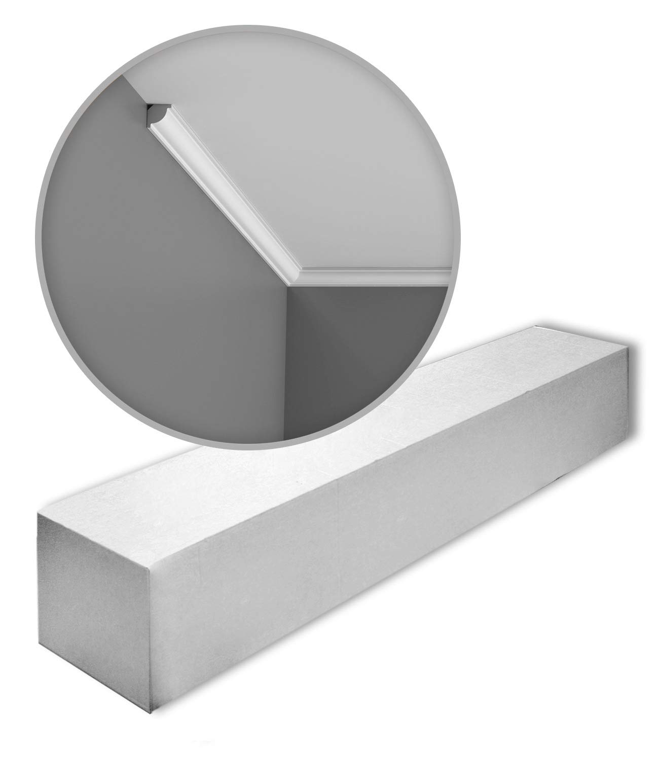 CX132 cornisa decorativa caja de 20 metros lineales para molduras de techo