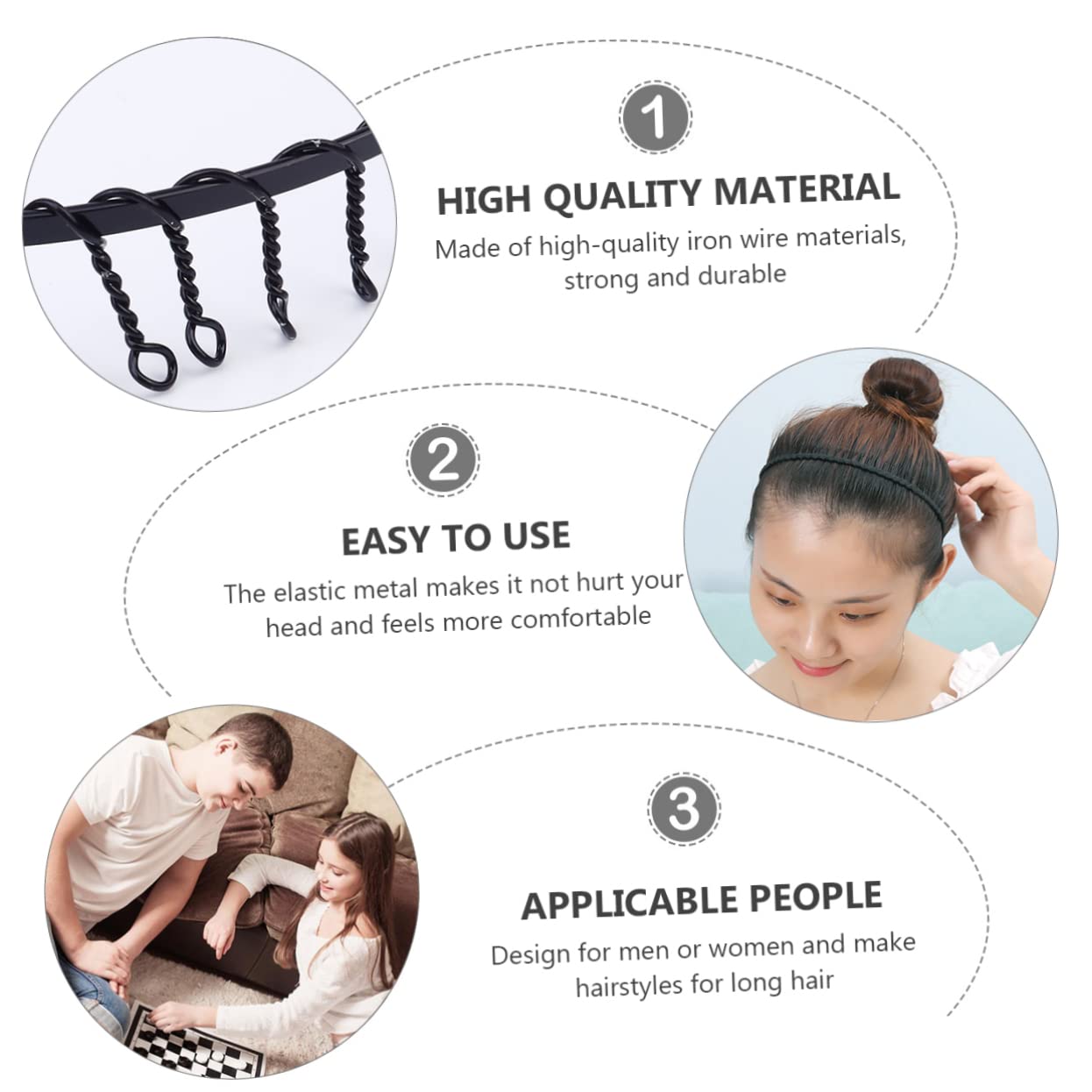 Baluue 240piezas De Pelo Dientes Para Mujeres Accesorios y Cabello y Cómodas Para y Ocasiones Especiales
