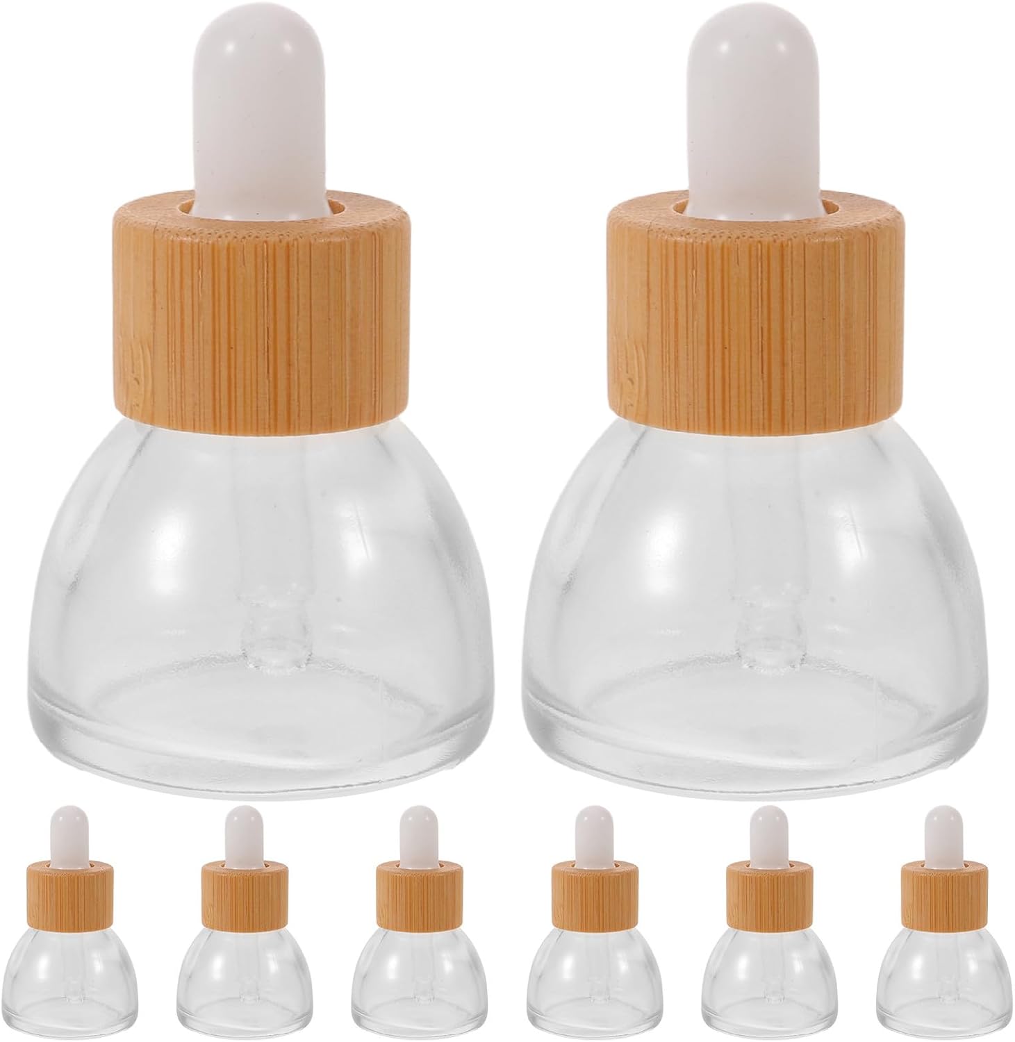 KICHOUSE 8pcs Dropper Bottle Essential Oil: Mini Makeup Travel Containers with Eye Dropper - 15ml Storage and Travel for Women Beauty Or Health