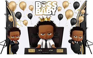 Download Amazon Com Boss Boy Photography Backdrops Little African Boy Black Gold Balloons Background Birthday Party Banner Photographic Studio Props 7x5ft Electronics