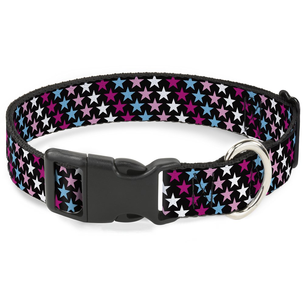 Collar de plástico con Pinza Buckle-Down PC-W31312-NM Mediano Estrellas
