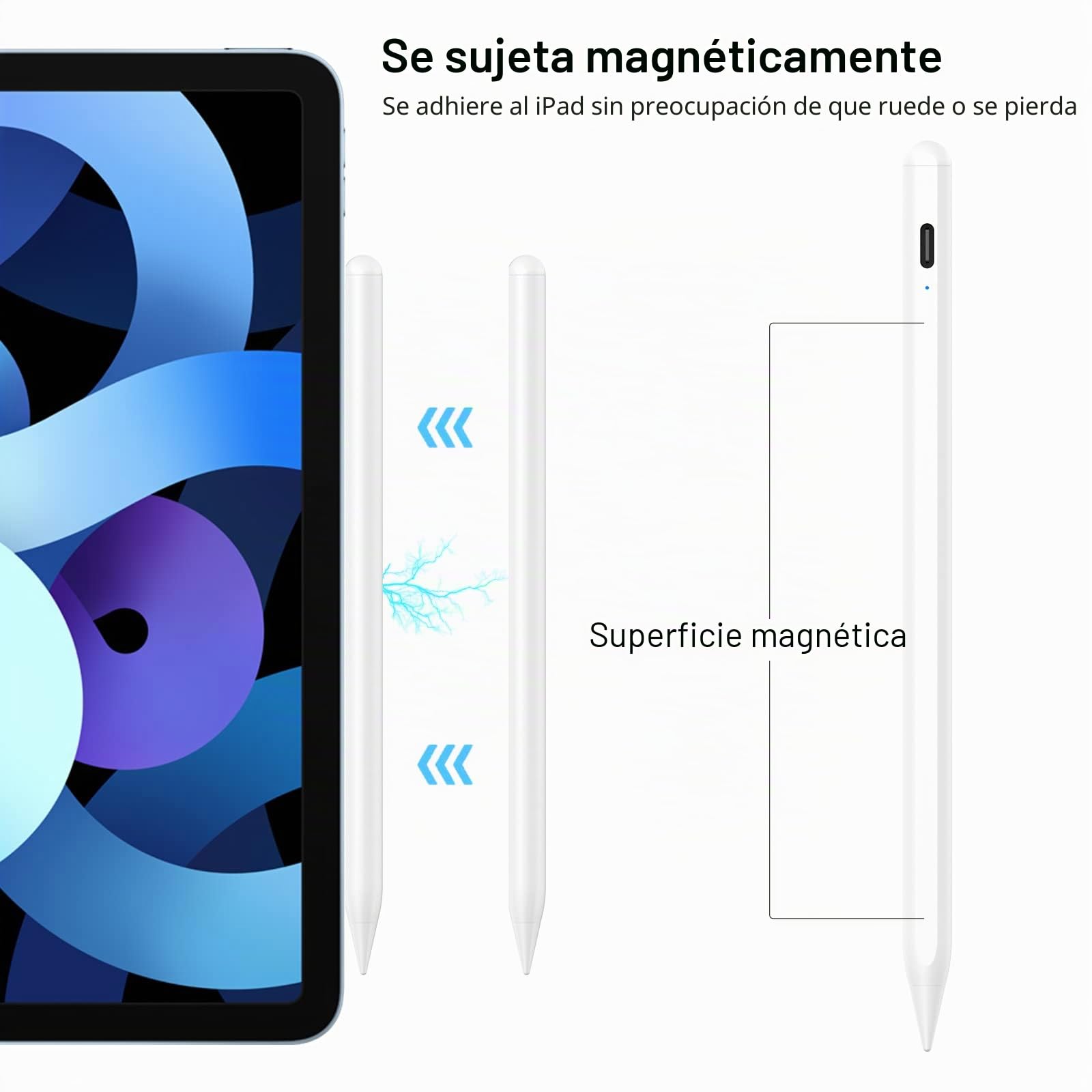 PINKCAT Lapiz para Tablet, con Inclinación & Rechazo de Palma & Adsorción Magnética lápiz para iPad 2022-2018, para iPad/iPad Mini/Air/Pro