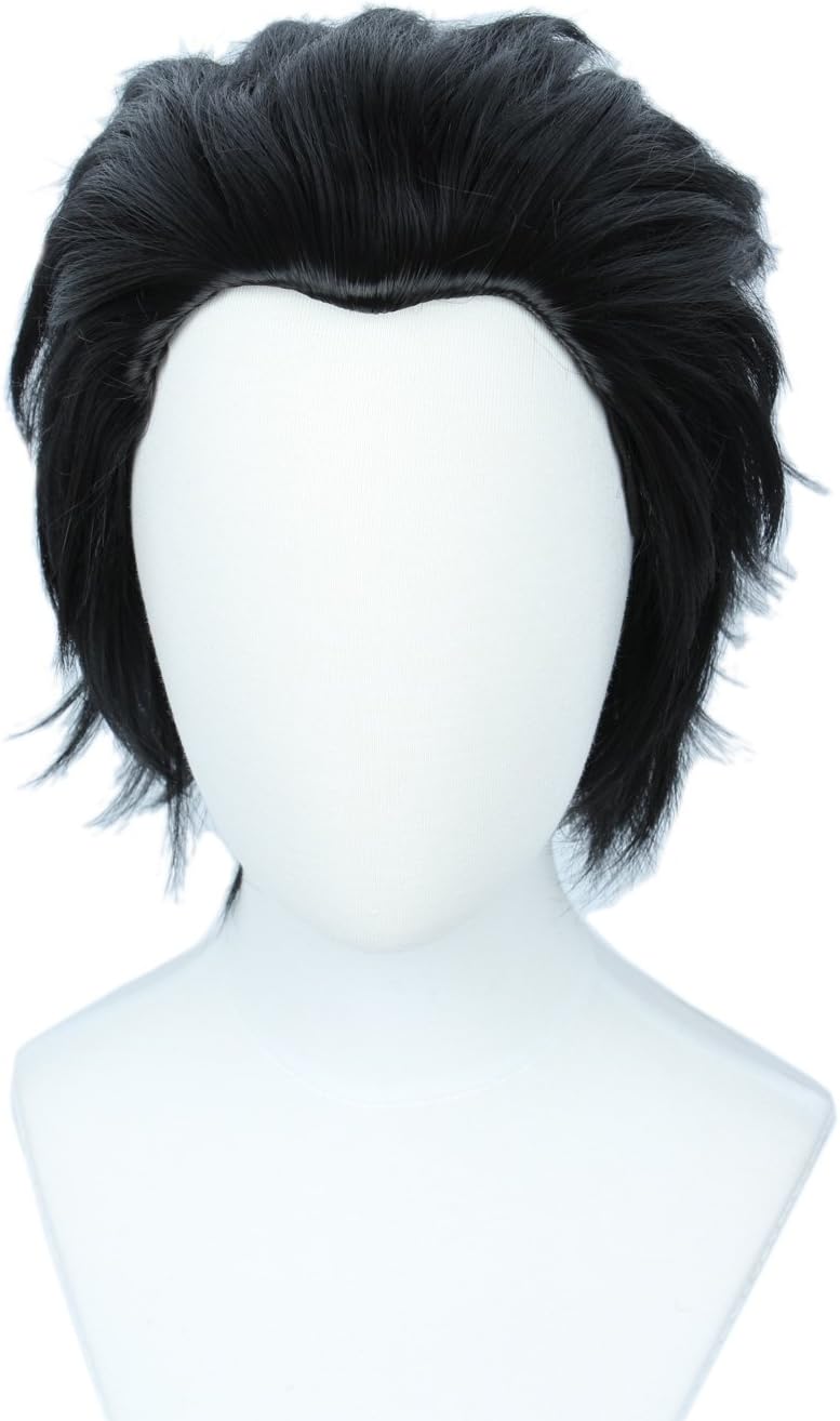 Linfairy (Black) - Short Straight Cosplay Wig Halloween Costume Wig (black)