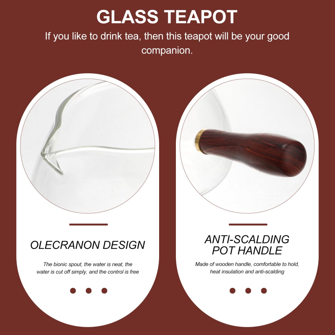 BESPORTBLE Cha Hai - Jarra de cristal para Gong Fu Cha – Té elegante para disfrutar del té perfecto – Ideal para amantes del té y eventos elegantes del té