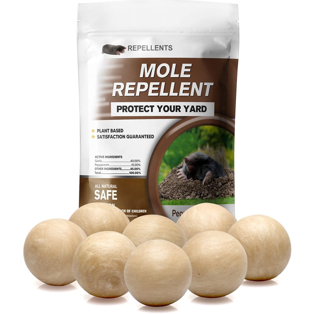 KQCWKH Mole Repellent 8-Ball Pack