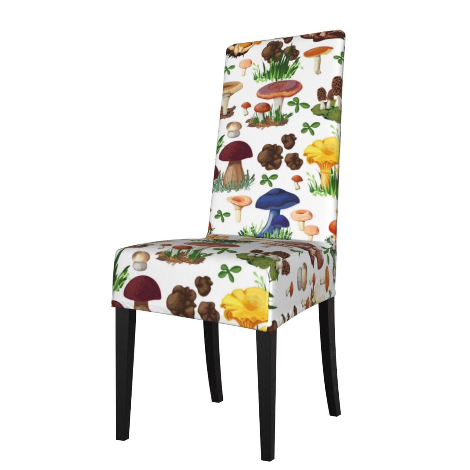 LKYMOH Japanese Painting Mushroom, Chair Covers Stretch Chair Slipcovers for Dining Room, for Party Pet Protection Universal Fit Soft Polyester