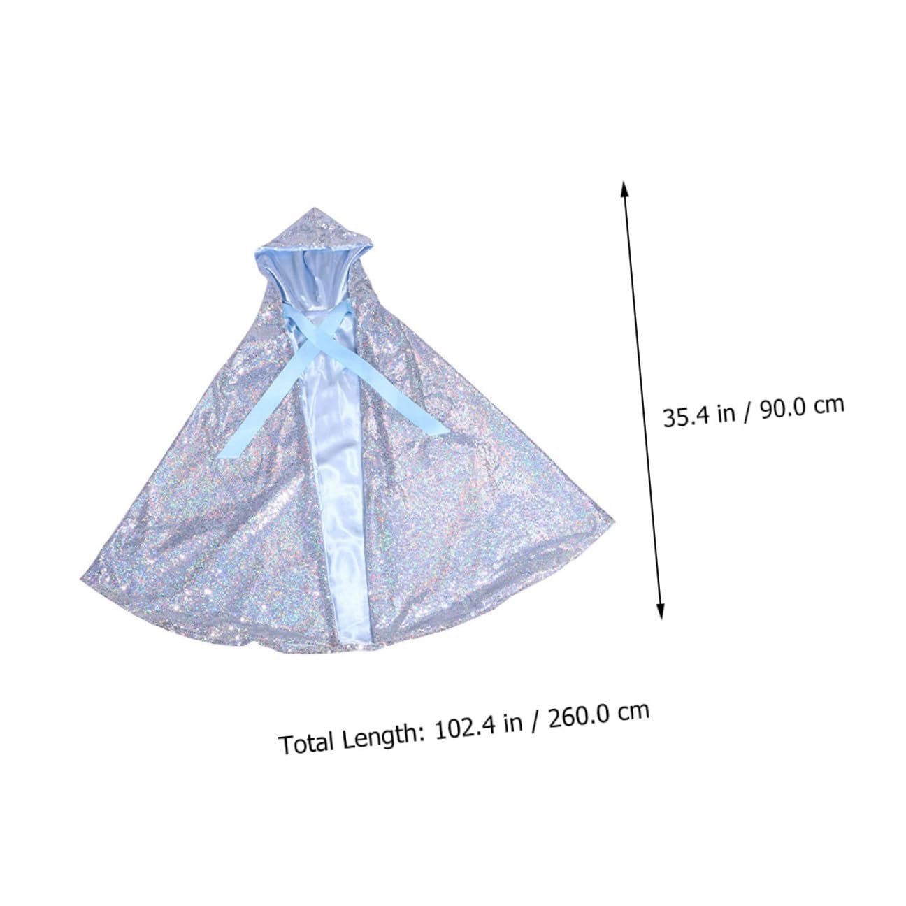 Uonlytech Mantello Lucente per Cappuccio Mantello da Festa Leggero e Comodo Costume per Carnevale e Halloween Accessorio per Giochi di Ruolo e Feste in Maschera