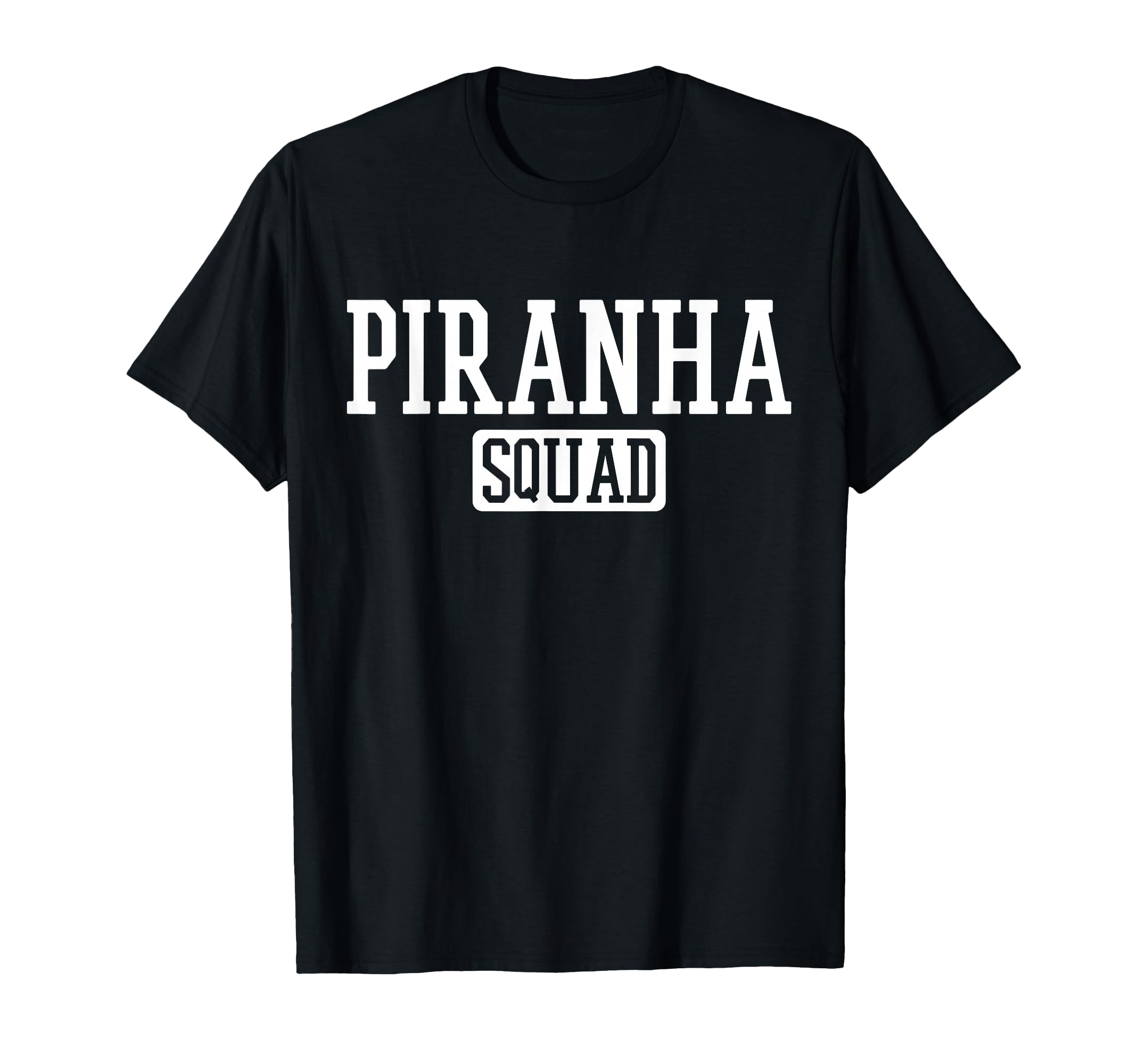 Funny Piranha Gifts Piranha T-Shirt - Unisex-Adults, Black, Small, Short Sleeve, Cotton 65% Polyester 35%, Classic Fit, T-Shirt
