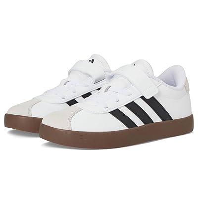 adidas Kids VL Court 3.0 Elastic Lace Shoes Kids Shoes White/Black/Grey
