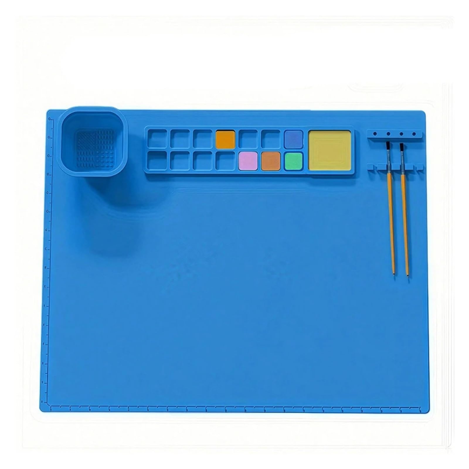 Silicone Painting Mat 1PC Silicone Painting Pad Brush Holder Art Palette Washable Graffiti Mat For drawing