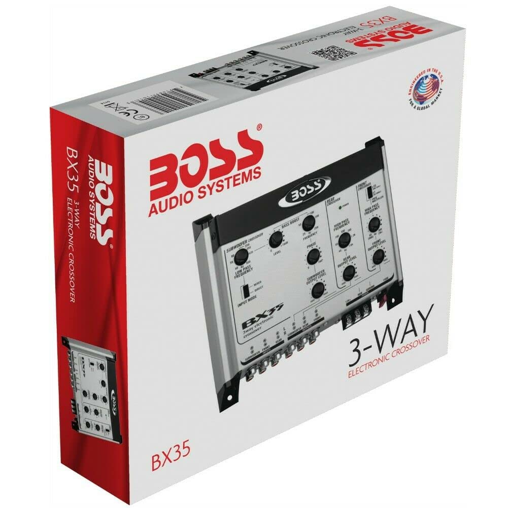 1 Crossover Compatible con Boss Audio Systems BX35 Ecualizador electrónico 3 vías 3 Salidas Front/Rear/subwoofer multiplicador de frecuencia, 1 Pieza
