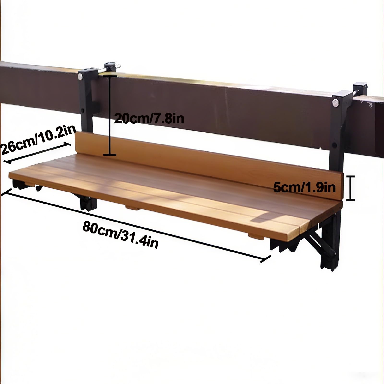 Mesa de balcón plegable para montar en la pared, mesa flotante ajustable, moderna mesa plegable que ahorra espacio, para bebidas y estudio, mesa auxiliar compacta multifuncional
