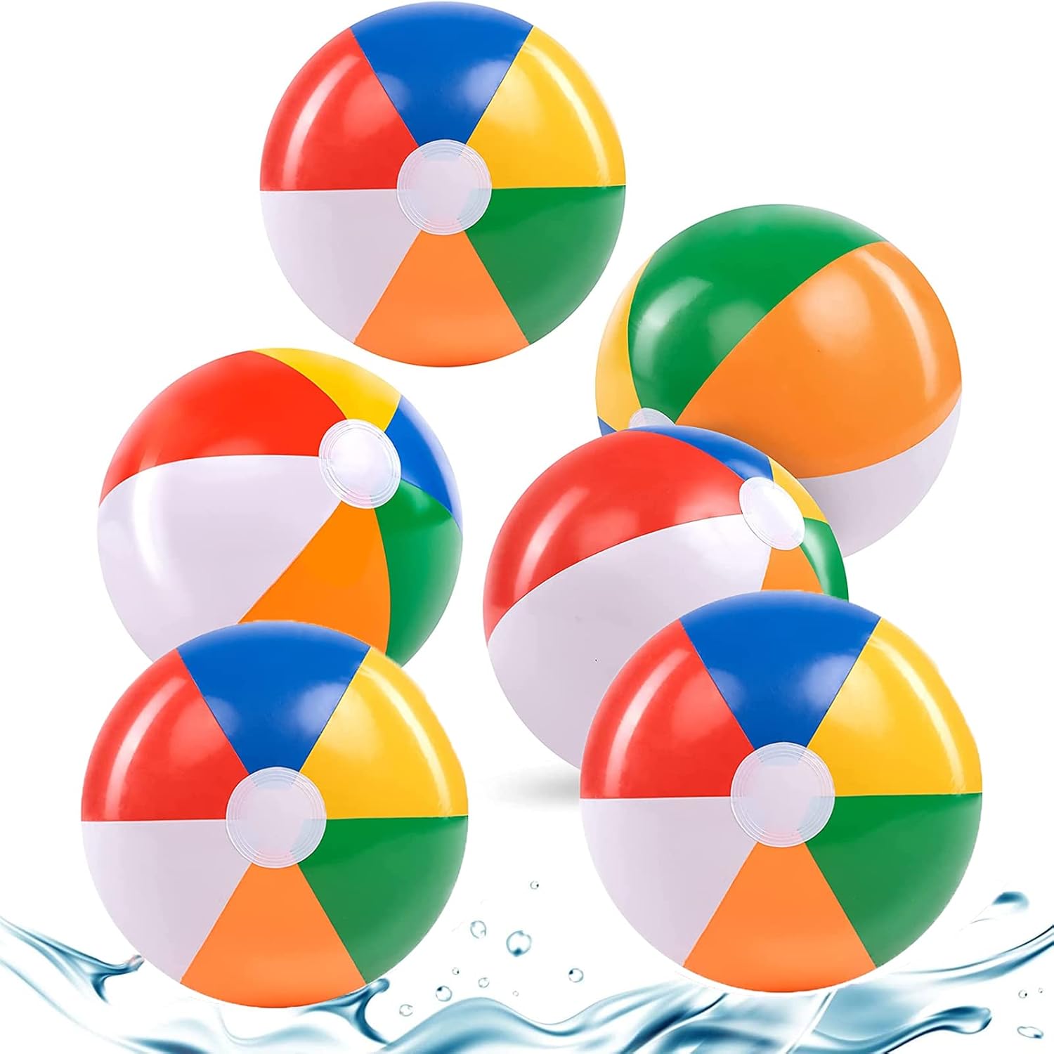6Pcs Beach Ball, Beach Balls Inflatable, Beach Balls, Inflatable Beach