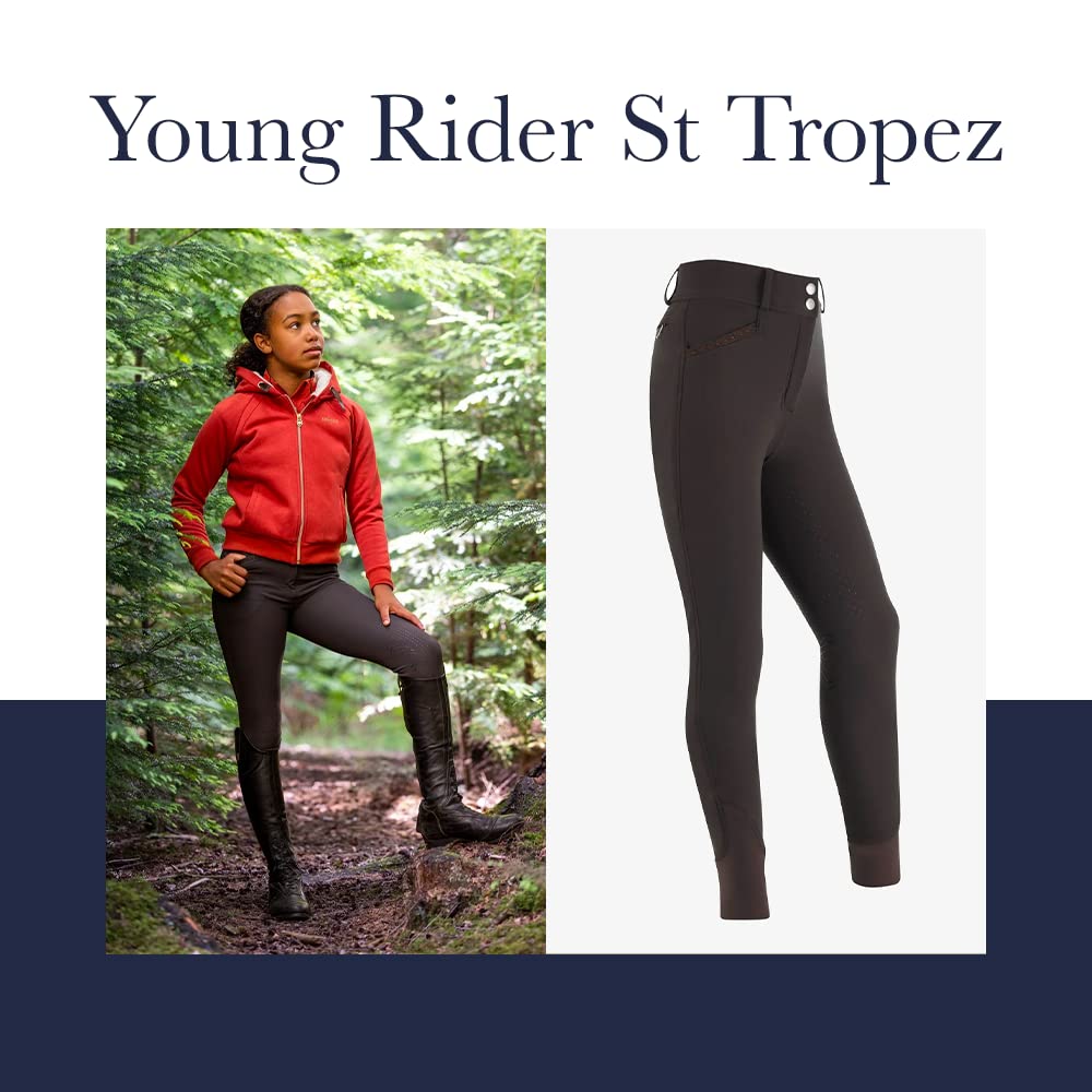 LeMieux St Tropez Jodhpurs para niñas y jóvenes jinetes – Mallas de equitación ecuestre – Equipo de equitación para jóvenes con asiento completo