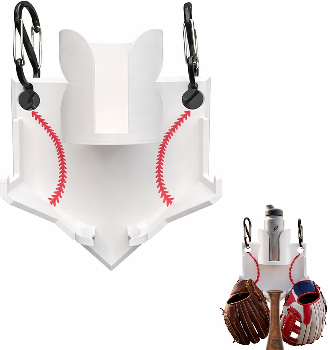 Baseball & Softball Dugout Organizer - Fence-Mounted Rack for Bats, Helmets, Gloves & Drinks, Personalized Team Storage, Portable, Space-Saving, Durable & Easy to Install