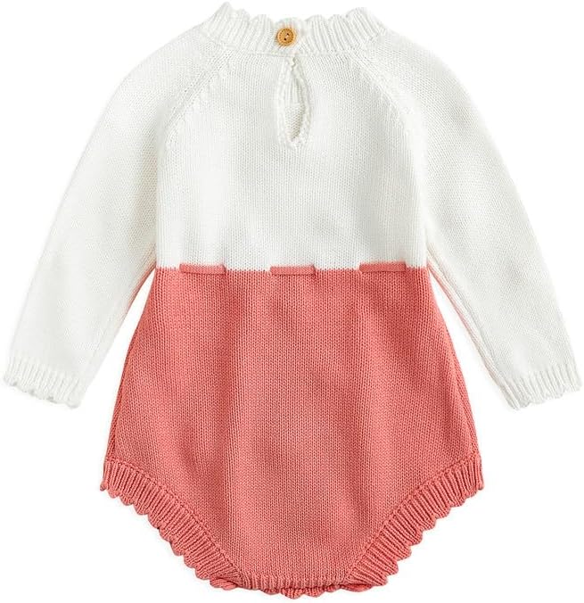 Simplee kids Baby Girls Rompers Long Sleeve Pompoms Infant Toddler Jumpsuit for Spring Fall Winter - Image 2