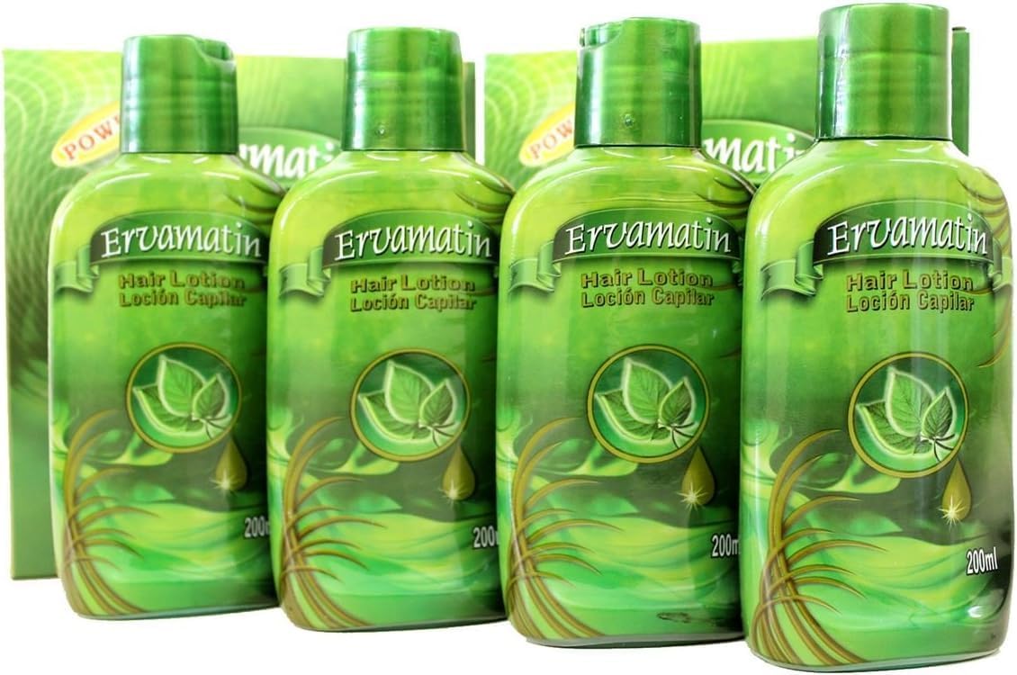 Hair Lotion - Natural Formula that Thickens, Strengthens & Restores Hair, Targets Appearance of Thinning, Nourishes & Revitalizes All Hair Types - Pack of 4 x 200ml