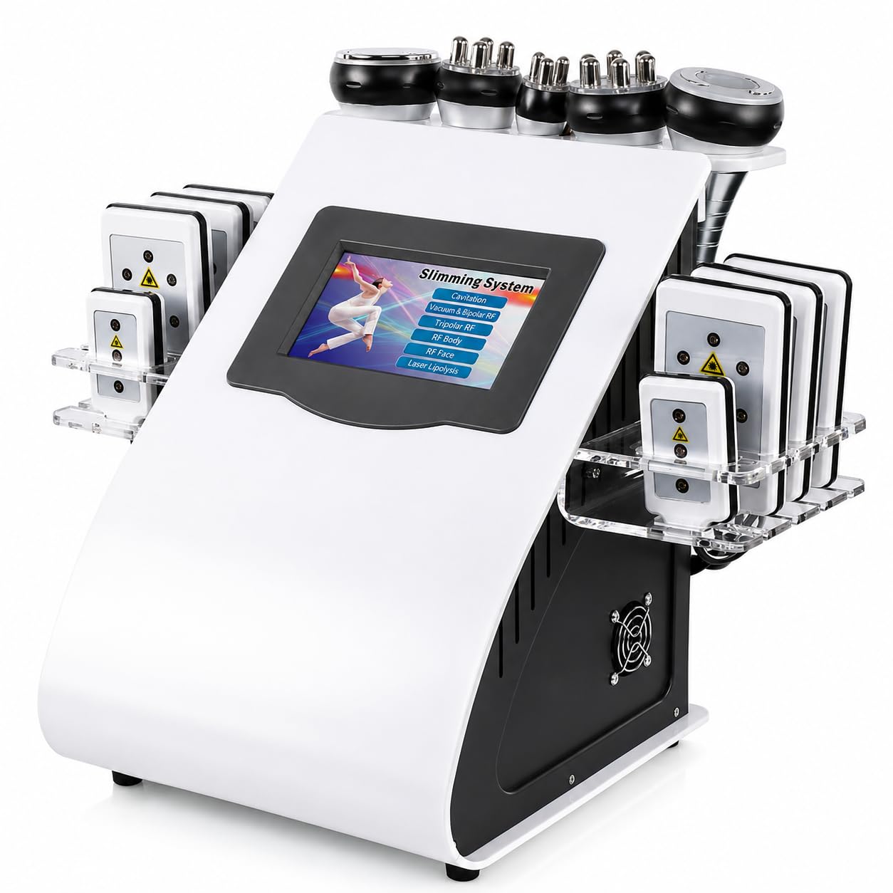 Máquina de cavitación 6 en 1: equipo multifuncional para modelar el cuerpo y belleza facial para cara, brazos, abdomen, cintura, muslos y nalgas