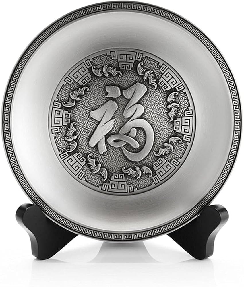 Royal Selangor Hand Finished Oriental Collection Pewter Fu Plate