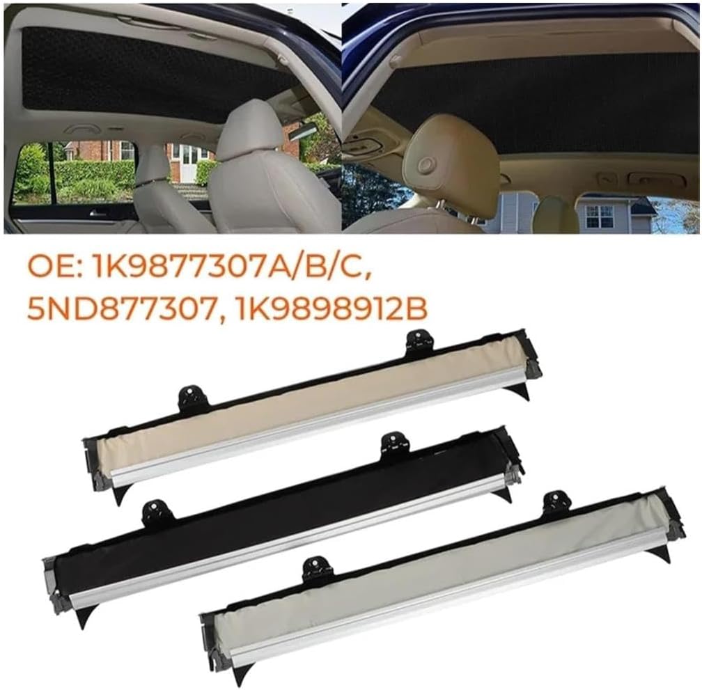 Car Sunroof Sunshade Cover for Audi Q5 VW Tiguan 2008-2017 Panorama Curtain Cover 1K9877307 1K9877307A 1K9877307B 1K9877307C(Style 2)