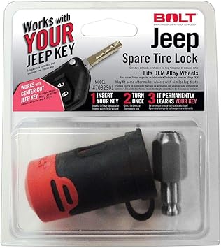 BOLT Spare Tire Lock Compatible With Jeep Wrangler JL 2018-2021#7032301