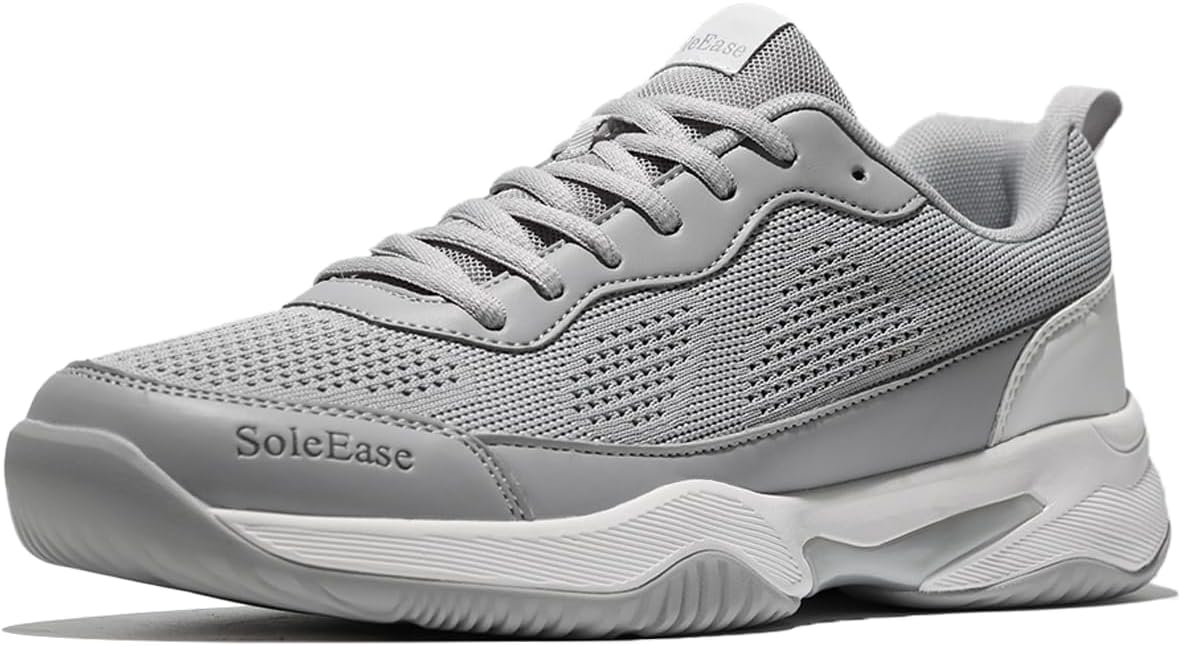 Men's Tennis Shoes, Lightweight Breathable Non-Slip Athletic Sneakers for Men & Women Playing Pickleball Table Tennis & Badminton