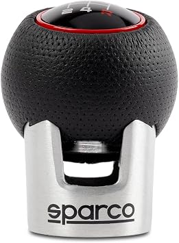 Sparco Manual Gear Shift Knob Lazio Black/Red Universal