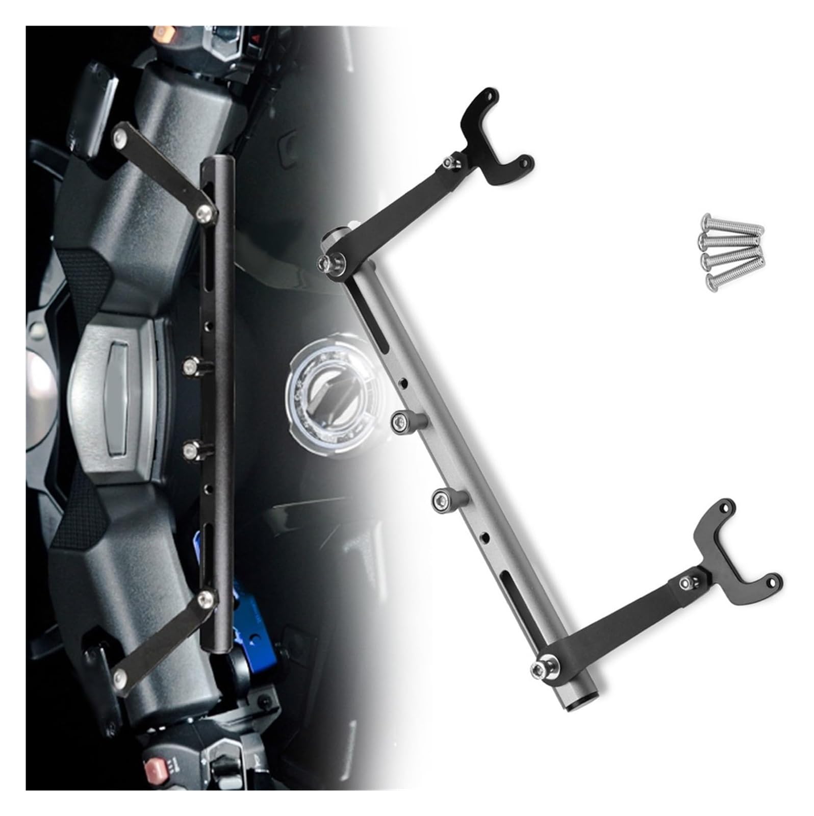 YSDEACE Soporte Móvil para BM&W C650GT C650 Extensión Soporte Manillar Motocicleta Multifunción con Barra Transversal GPS