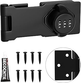 Household Cabinet Password Hasp Locks, Keyless Cabinet Combination Lock with 7 Screws and Viscose, Cabinet Door Combination Lock for Small Doors, Barn Door, Bathroom, Garden(Size:3 Holes)
