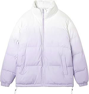 Nueva chaqueta de algodón con cuello alto para hombre, degradado, informal, engrosado, ropa de algodón cálido, chaqueta de hombre con dobladillo en contraste