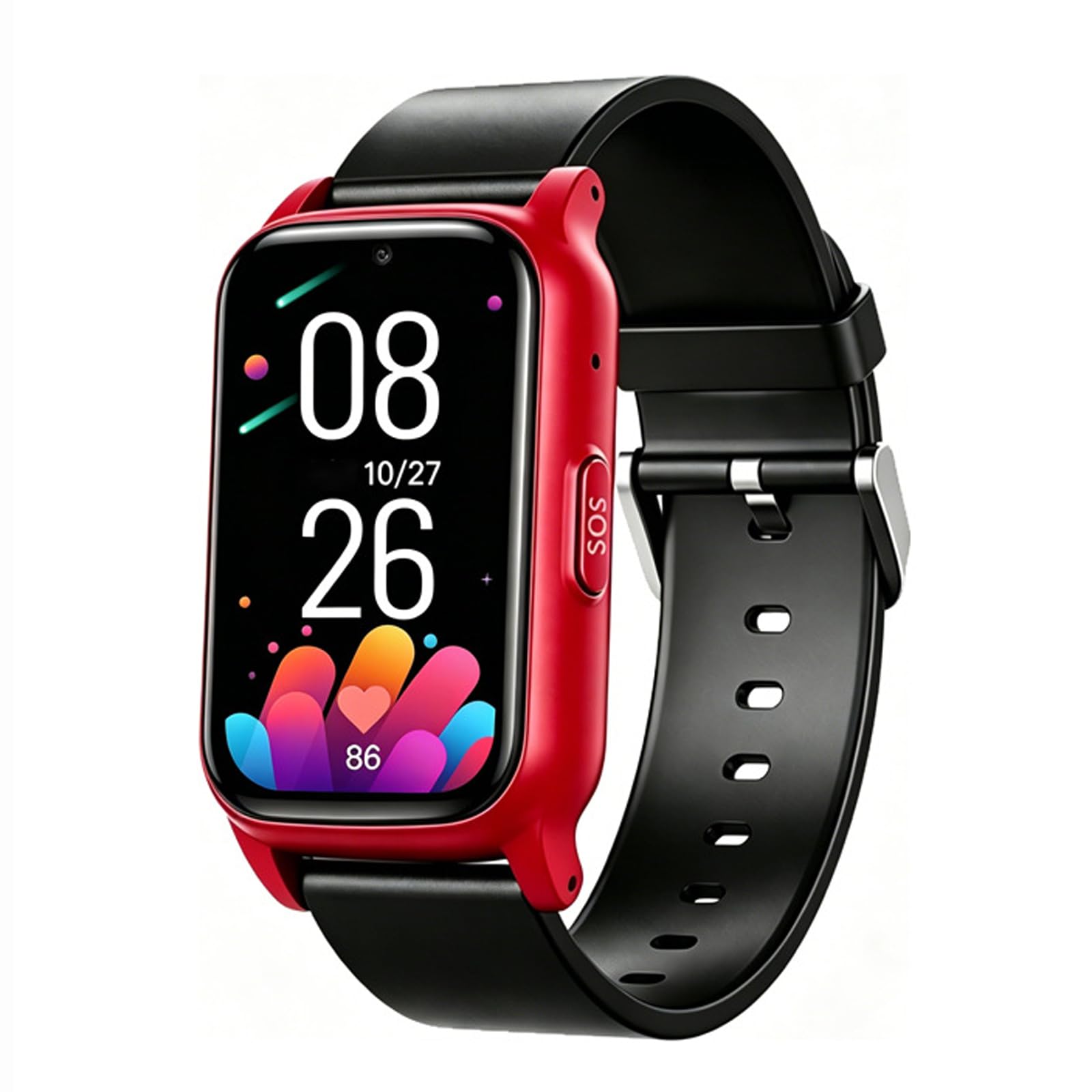 Reloj Inteligente GPS De Detección De Caídas, Dispositivos De Alerta De Caídas para Personas Mayores con Botón De Llamada De Emergencia SOS Videollamada HD,Red