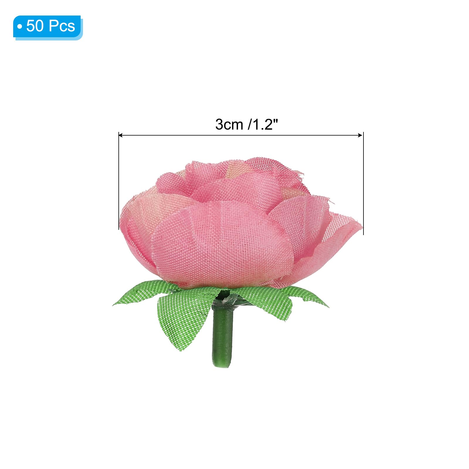 PATIKIL Mini Rose Artificial Flowers Bulk 1.2 Inch - Image 2