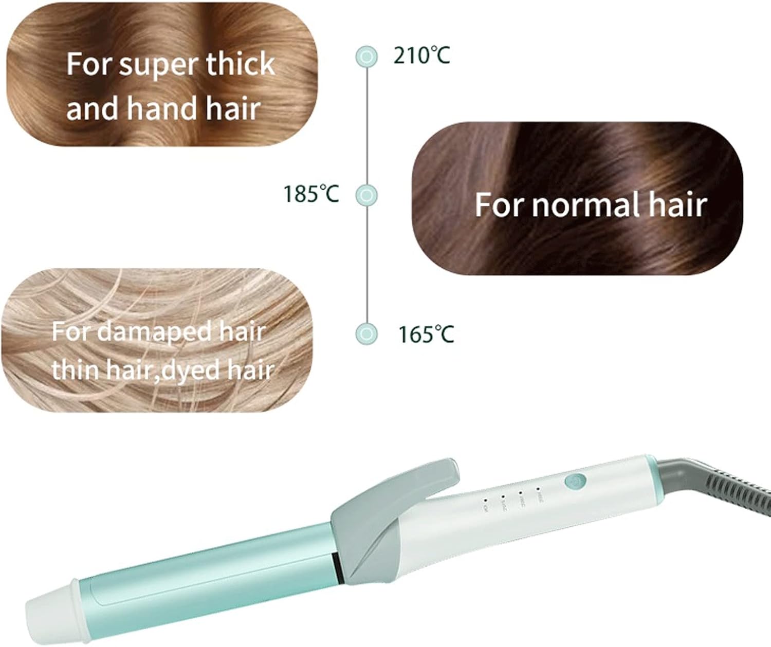 Hair Curling Wands, Professional Curling Iron Ceramic Curling Iron Wave Styling Tool Curling Iron Electric Women