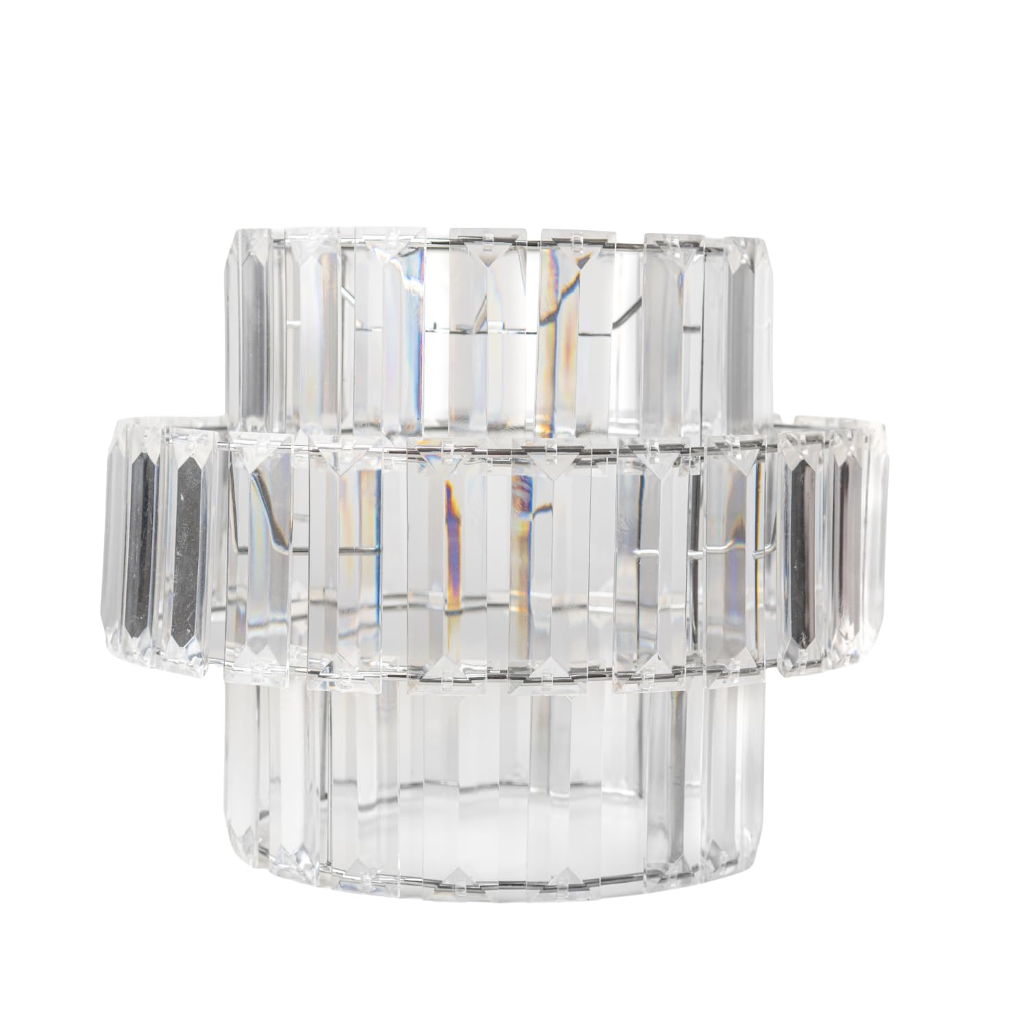 Fabfinds Clear 3 Tier Crystal Lampshade 25Cm (3)