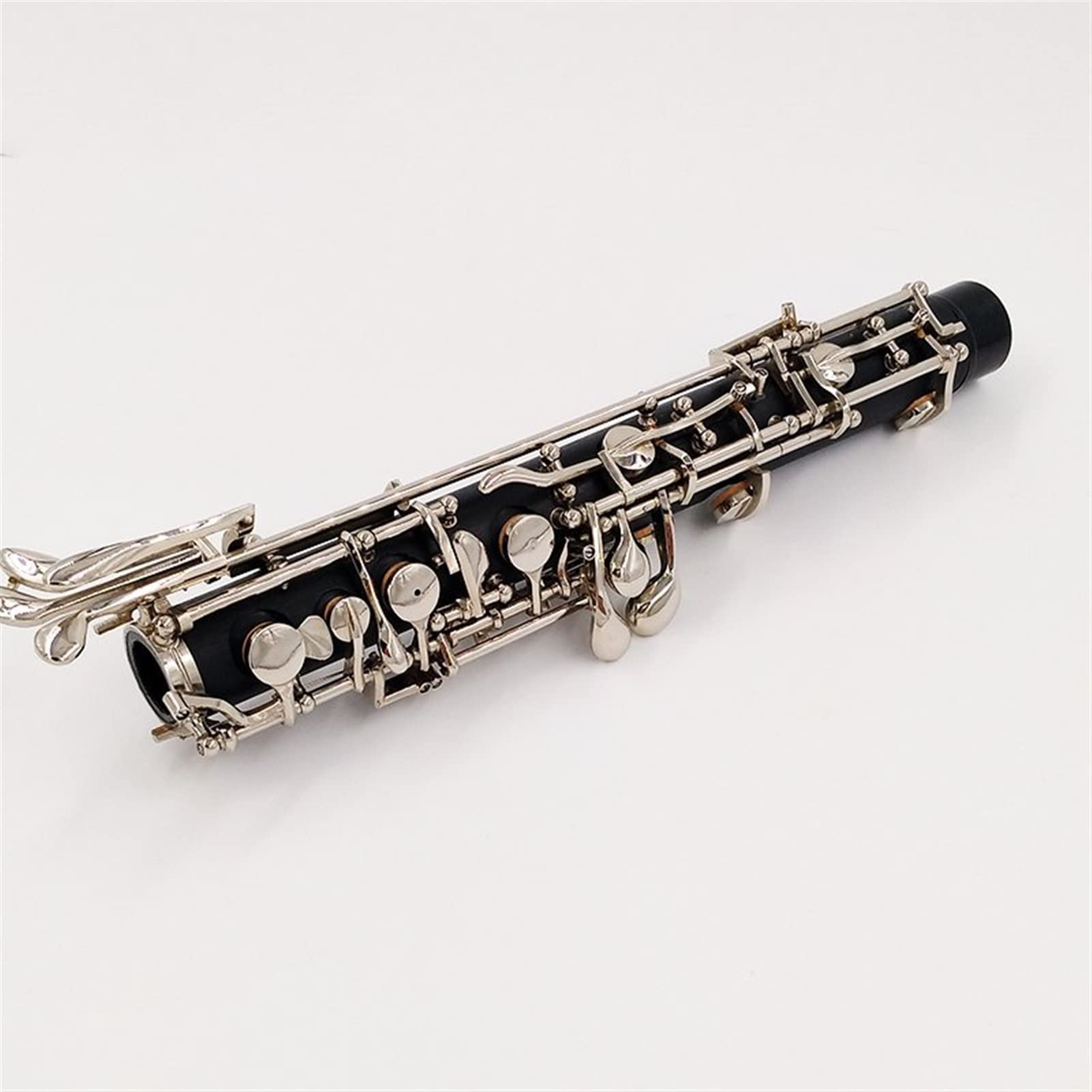 Strumento Oboe Oboe Professionale con Chiave A C Semiautomatico Stile Rame-Nichel Argento/Oro/nichelato Oboe Principiante di Oboe (Color : Nickel-Plating)