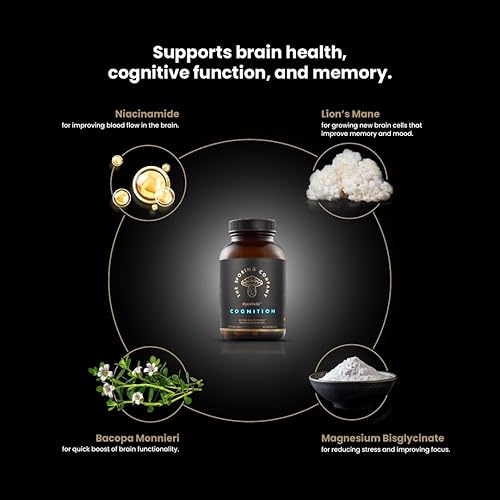 Miniatura 6 de Mycoveda Cognition Lions Mane Hongo, Bacopa Monnieri  Suplemento natural para una mejor cognición y concentración