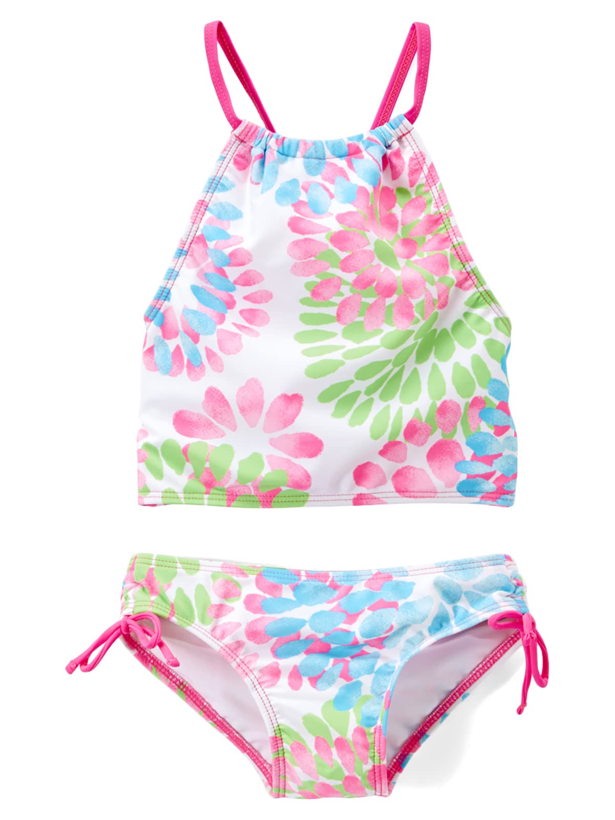 Kanu Surf Girls' Daisy Beach Sport Halter Tankini 2-Piece Swimsuit