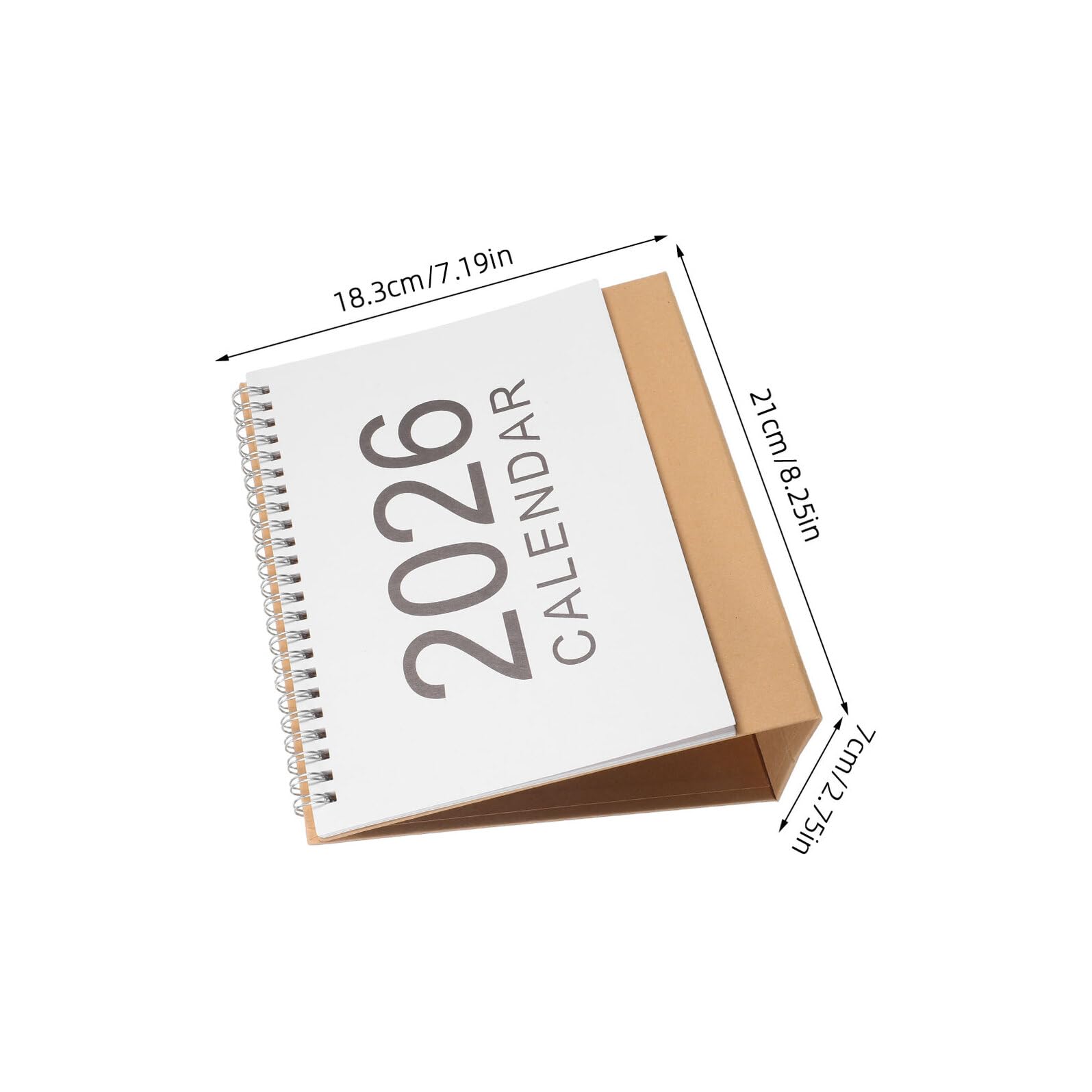 Calendario 2026 2 Pezzi Calendario da scrivania Calendario mensile Planner Giornaliero Desktop per Ufficio Casa Decorativo in Piedi