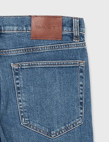 Gant Para Homem. 1000261 CalçAs De Ganga De Corte Regular Azul (36/36), Casual, AlgodãO, Denim - 4