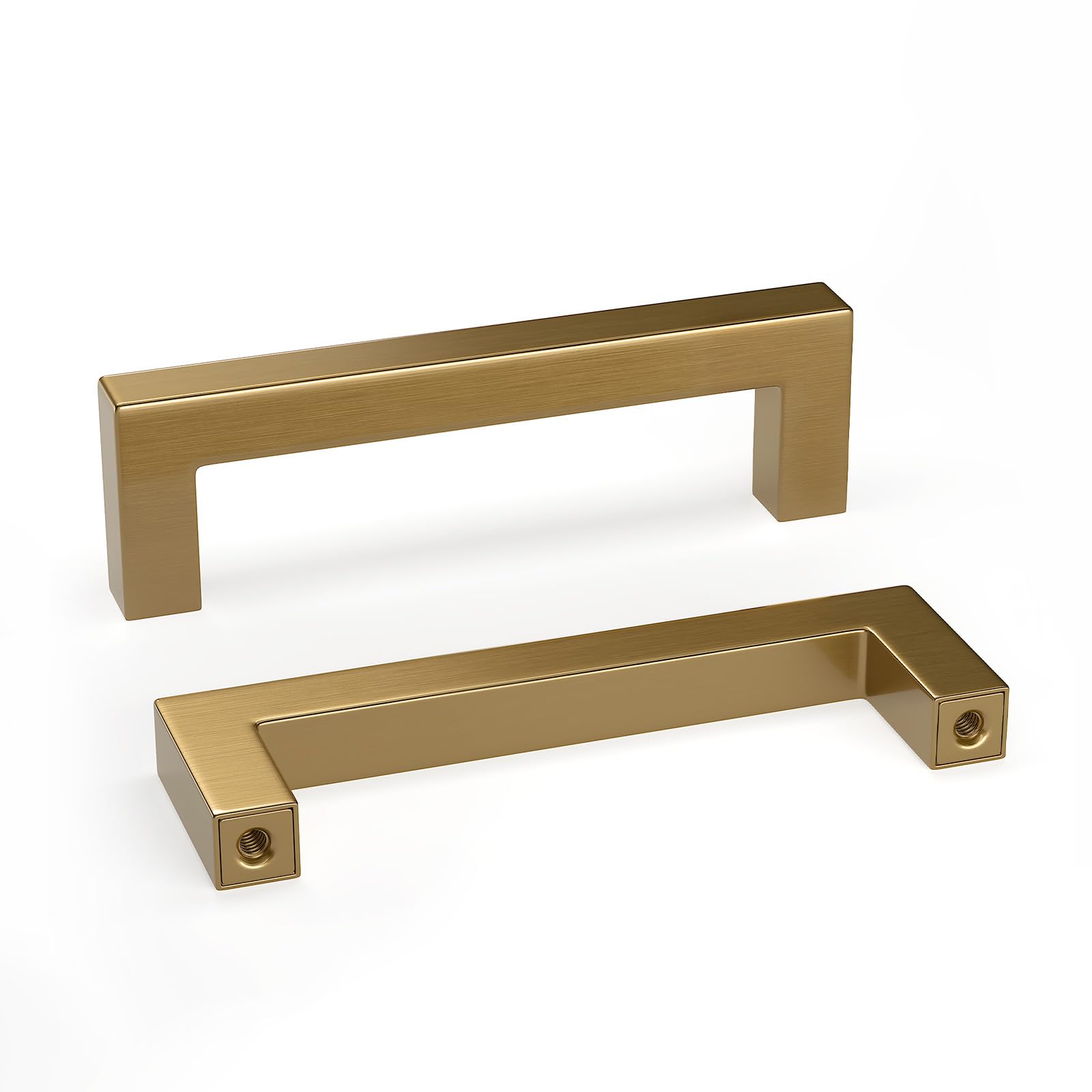 Goldenwarm 15 Pack Champagne Gold Cabinet Pulls 3-1/2 Inch Gold Cabinet Handles Champagne Bronze Drawer Pulls Brushed Bronze Drawer Handles Kitchen