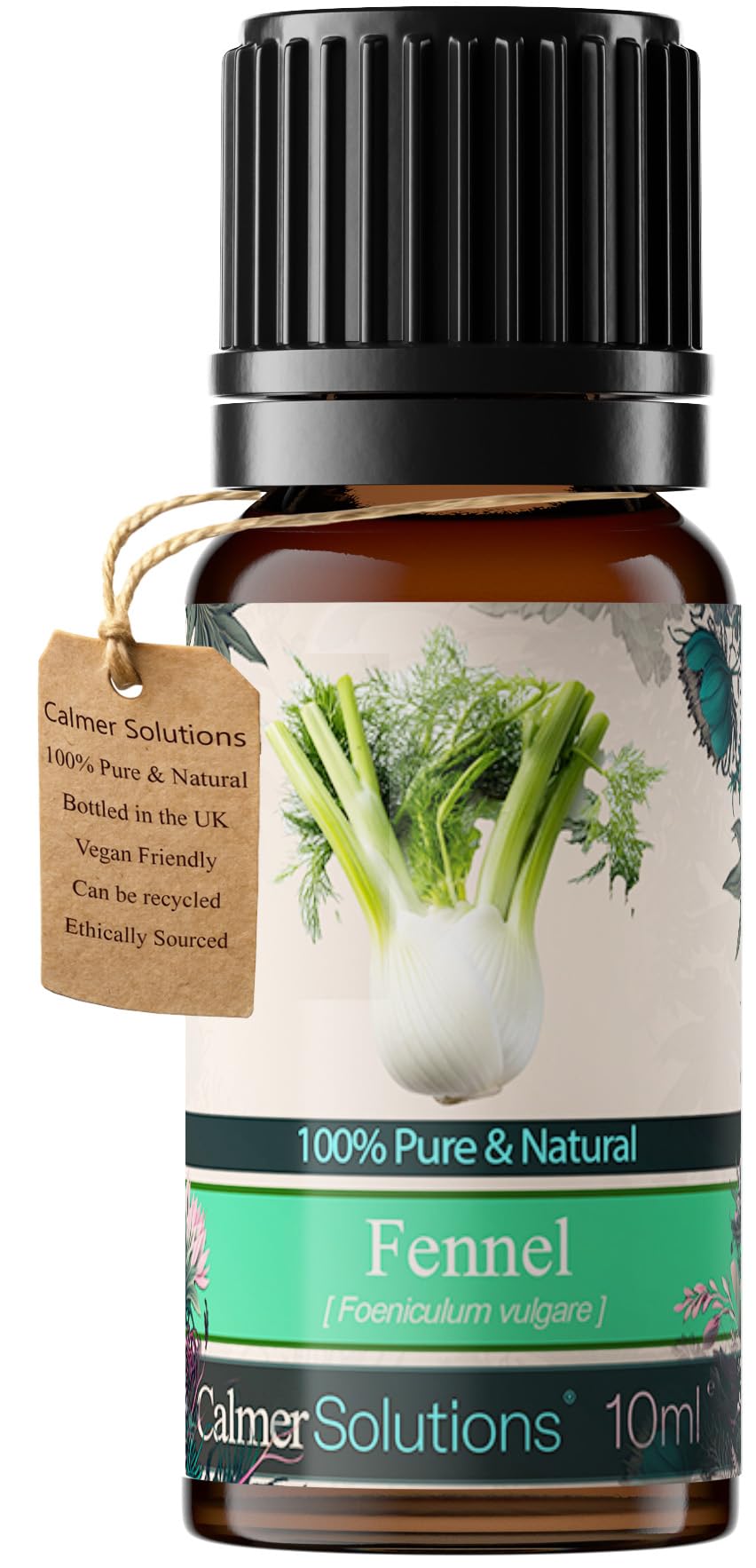 Calmer Solutions Colourless To Pale Yellow Fennel Sweet Essential Oil 10Ml – 100% Pure & Natural – Steam Distilled – Aromatherapy Grade – For Diffuser, Massage, Bath, And Skincare – Bottled In The Uk