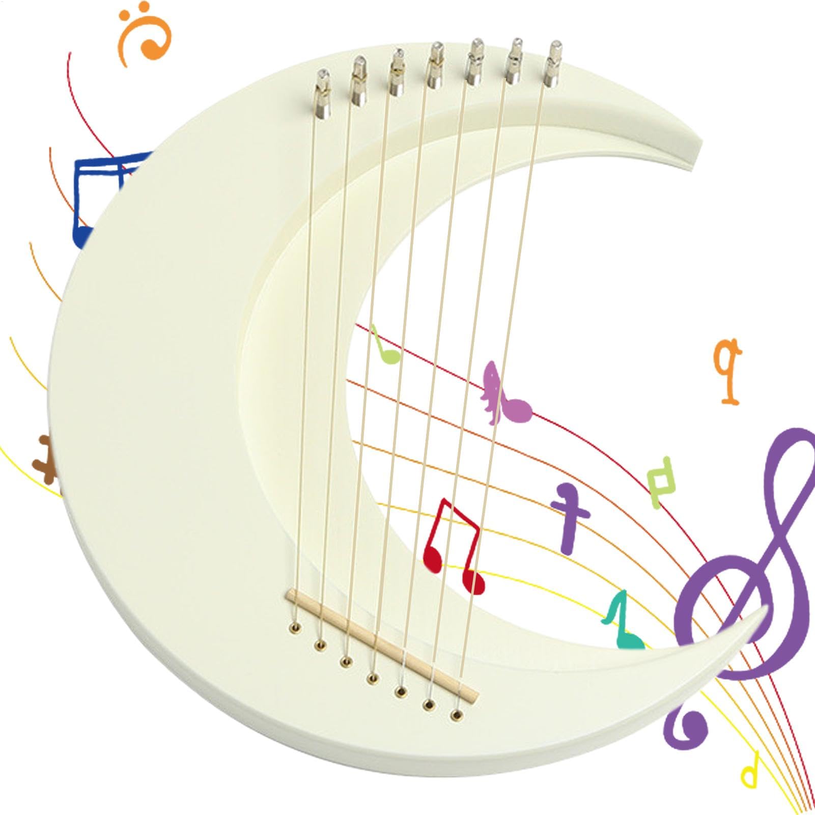 Harfa z liry półksiężyca, Harfa z liry półksiężyca Przenośny instrument | Harfa Lirowa dla początkujących, dzieci, melomani, koncerty, instrument przenośny, klucz do s