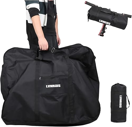 Bolsa de bicicleta plegable impermeable para viajes, bolsa de transporte con bolsa de almacenamiento