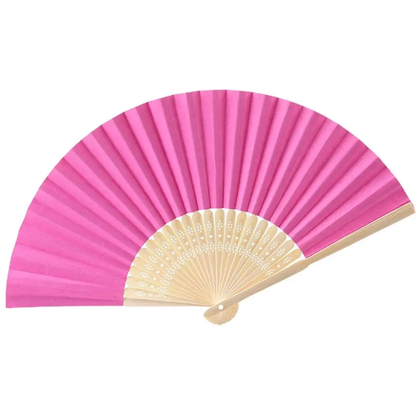 Cqahdsevf Rose Red Paper Diy Hollow Carving Folding Fan