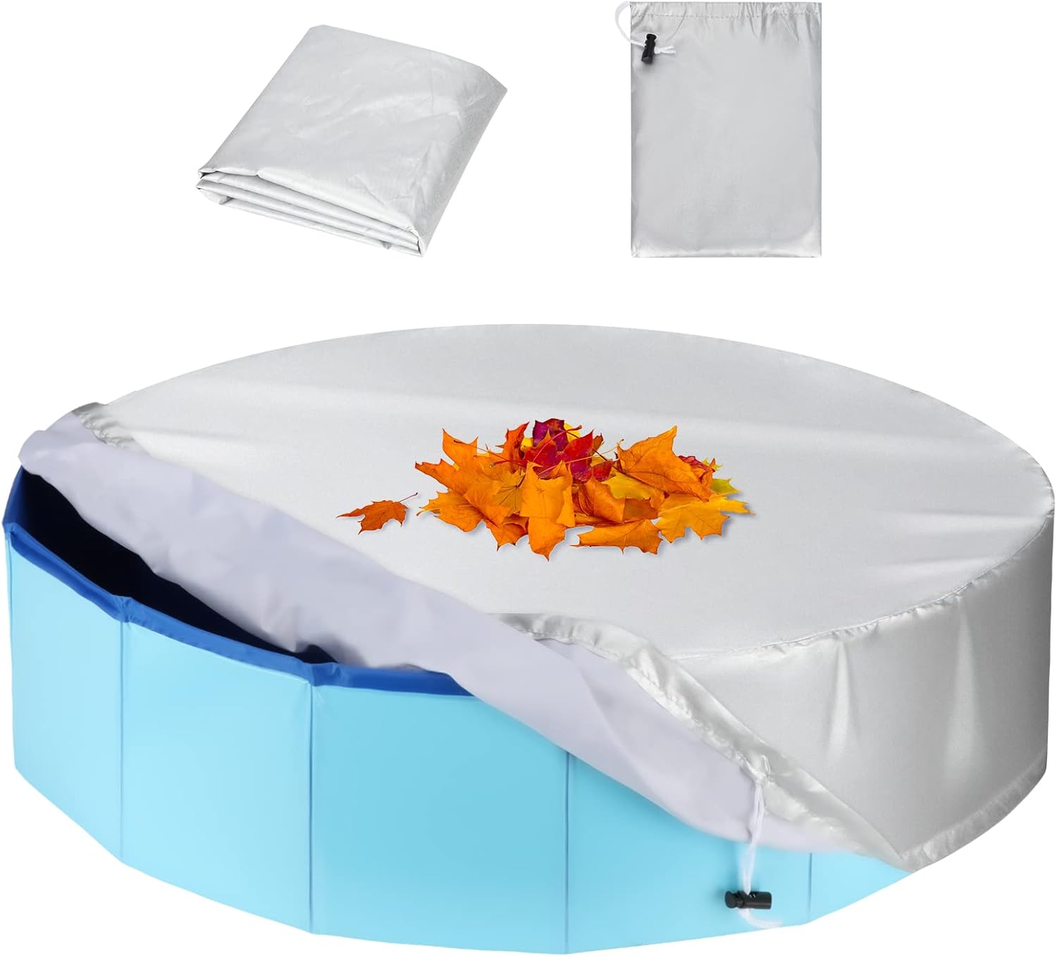 YUEPET Round Dog Pool Cover Portable Kiddie Pool Cover