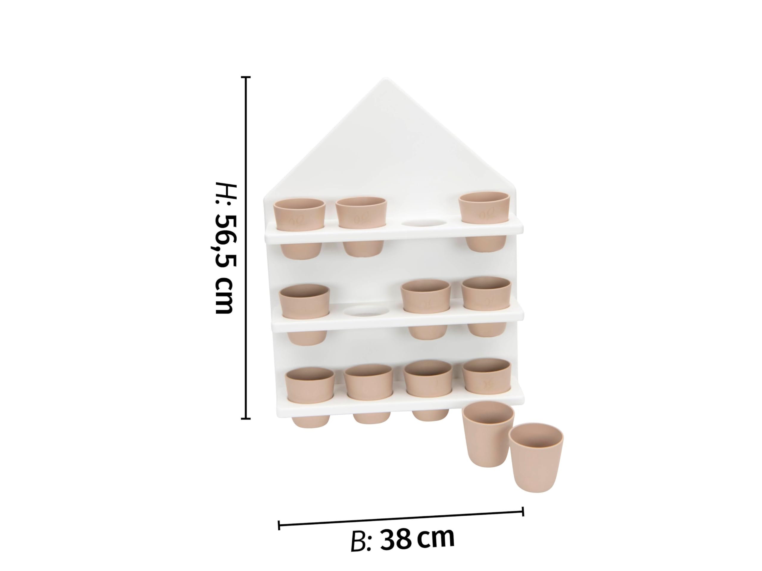 Schnullerhaus, inkl. 12 Becher - Schnuller-Aufbewahrung U3-Bereich