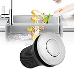 Sink Top Button, Garbage Disposal Air Switch, Air Activated Switch with Air Hose Spa Bathtub Button Hot Tub Garbage Disposer for Food Waste Garbage Disposal