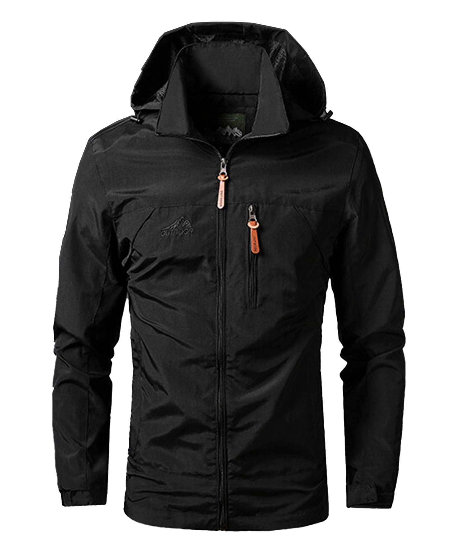 Chaqueta al Aire Libre para Hombres Chaqueta de Esquí de Montaña de senderismo Impermeable Antiviento Abrigo Deportiva Transpirable Ligero Softshell Cortavientos Multifunción